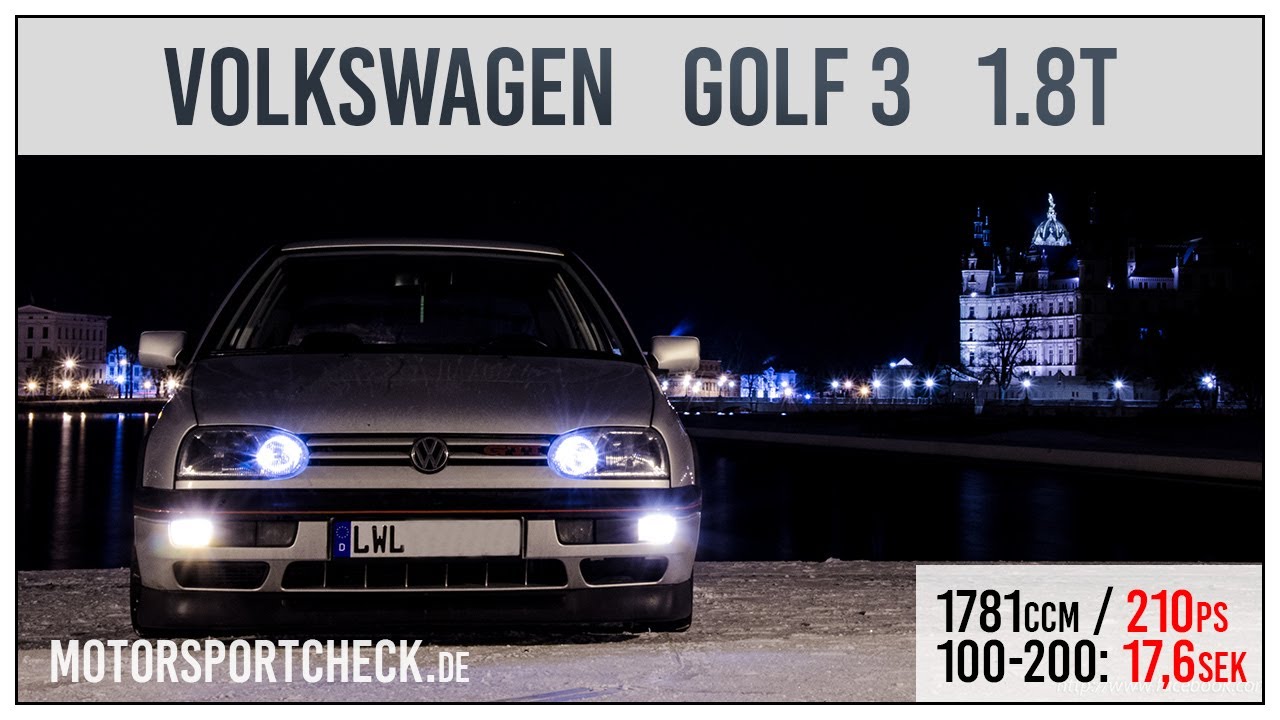 Vw Golf 3 GTI 1.8 T 0-100 Sound Test Jubi