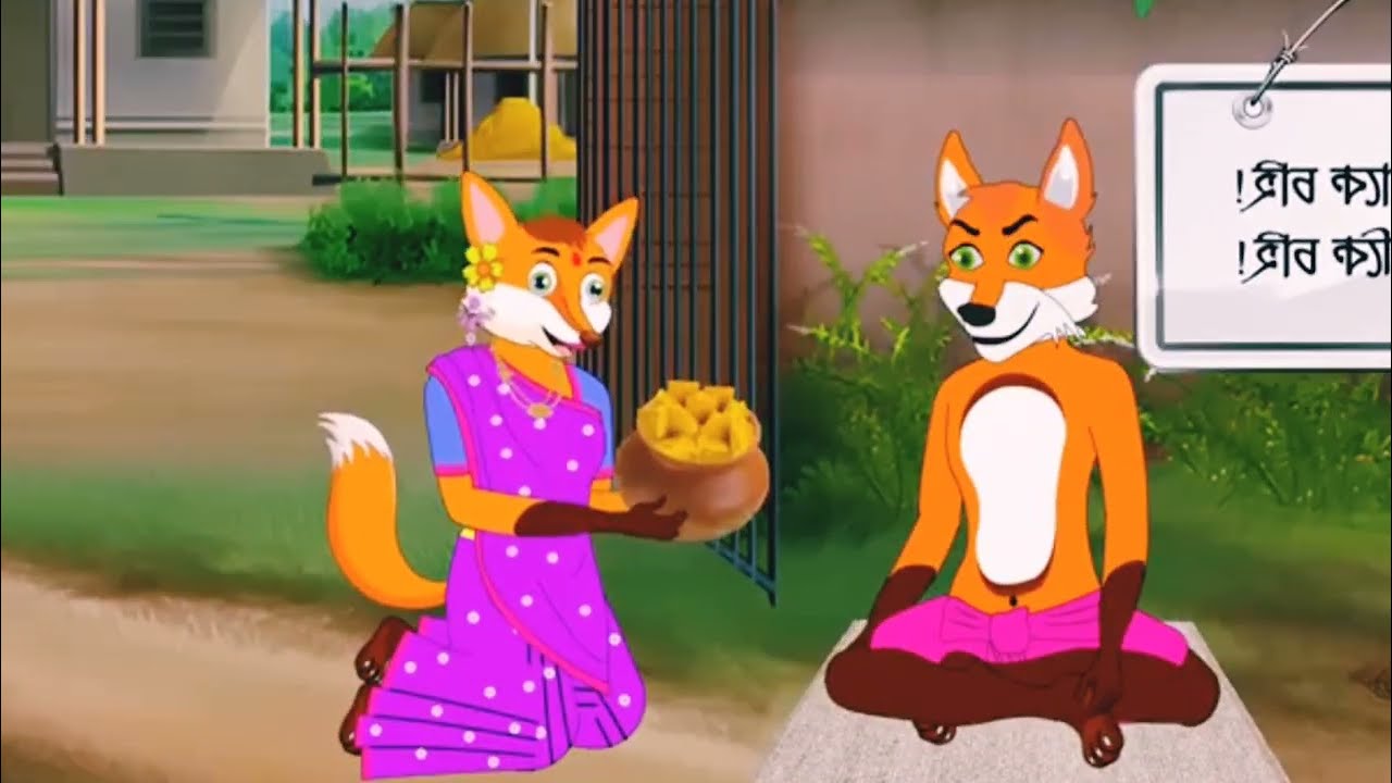 শিয়ালের নলকূপ দিয়ে দুধ বের হয় #বাংলা কার্টুন #Bangla cartoon #cartoon video #cartoon 