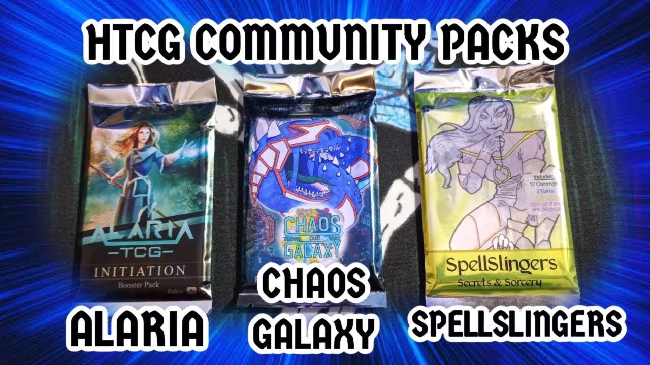 Homemade TCG Community Pack Opening! - Chaos Galaxy- Spellslingers-Alaria Trading Card Games! [HTCG]