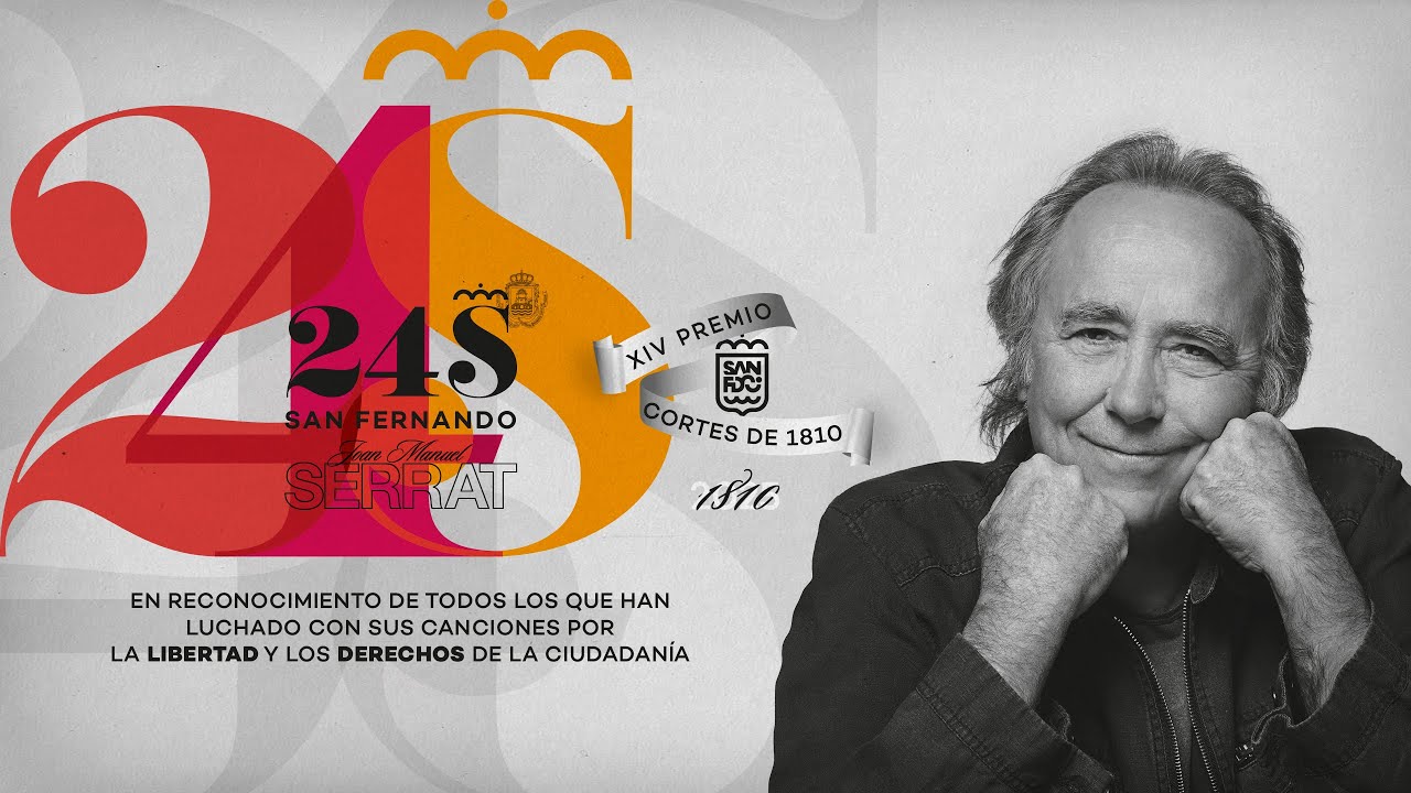 Acto de entrega del XIV Premio Cortes de la Real Isla de León a Joan Manuel Serrat.