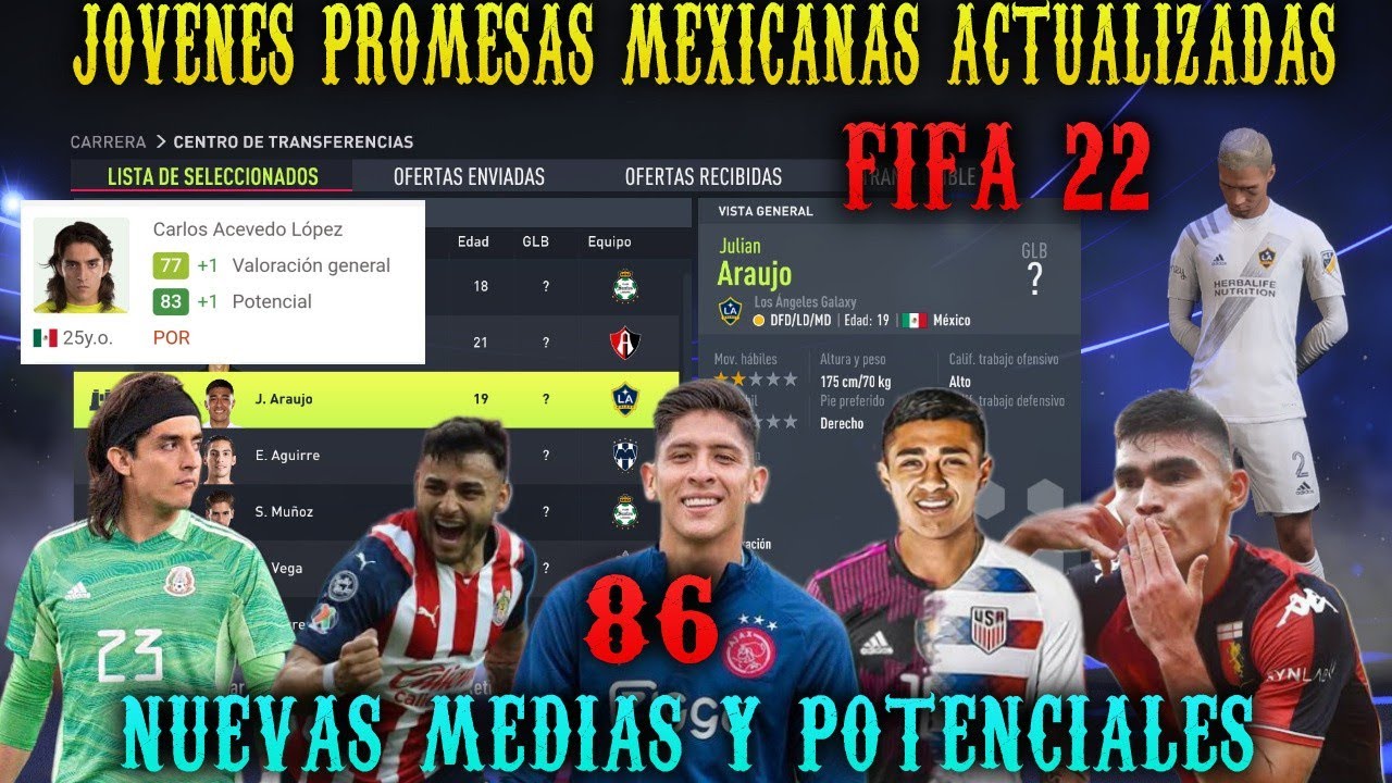 Jóvenes Promesas Mexicanas Actualizadas en FIFA 22 / Nuevas Jovenes Promesas / Nuevos Potenciales