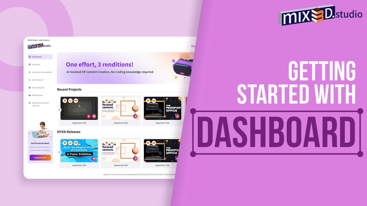 Navigating the Dashboard Components | mix3D.studio Tutorial 1