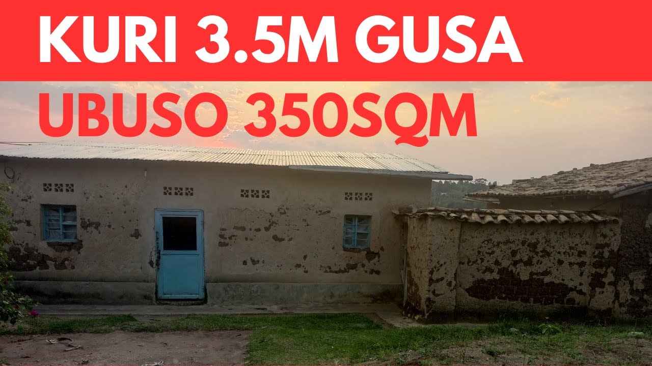 Ndakurahiye// 3.5M urabona inzu ifite ikibanza kinini ahantu heza hafi y'umujyi.Wow...!!!
