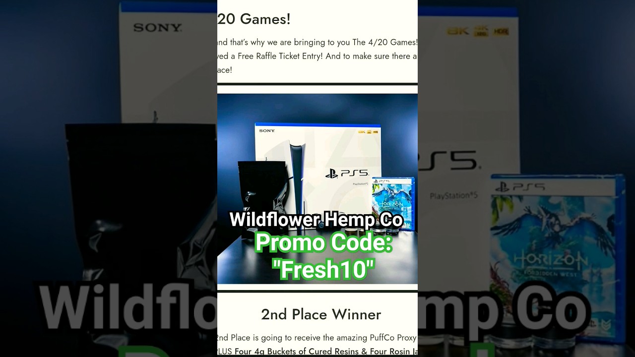 Wildflower Hemp Co #420 Games #Thca #cbd #ps5 #PuffCo #contest