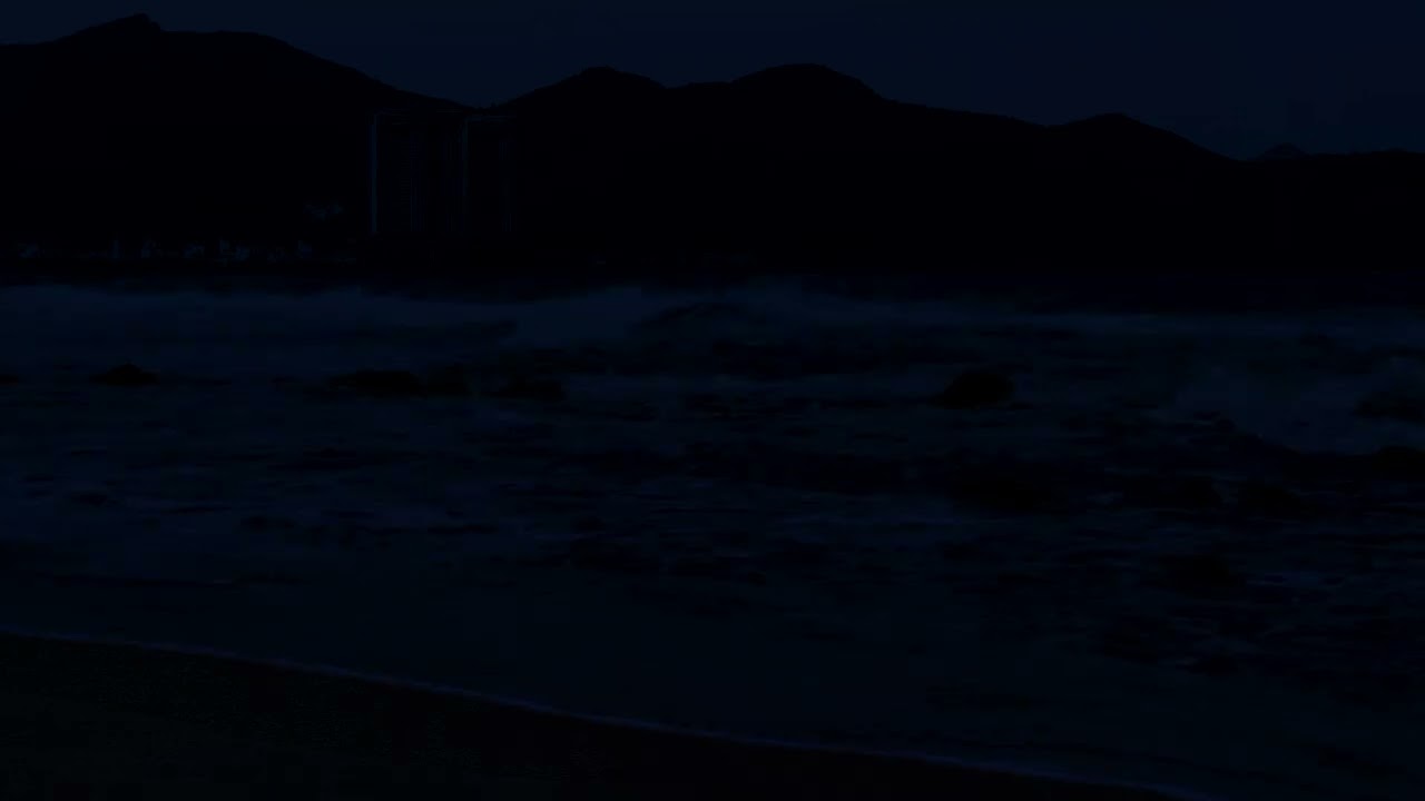 Midnight Dark Ocean Waves | Slow Sea Ambience to Calm Anxiety and Drift into Deep Sleep