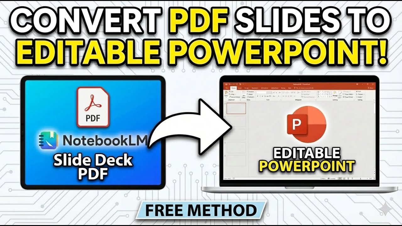 Notebooklm Tutorial-Convert Notebooklm pdf to editable Slides |How to Edit Notebooklm Slides