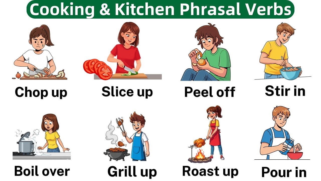Cooking & Kitchen Phrasal Verbs | Learn Daily Use English Vocabulary
