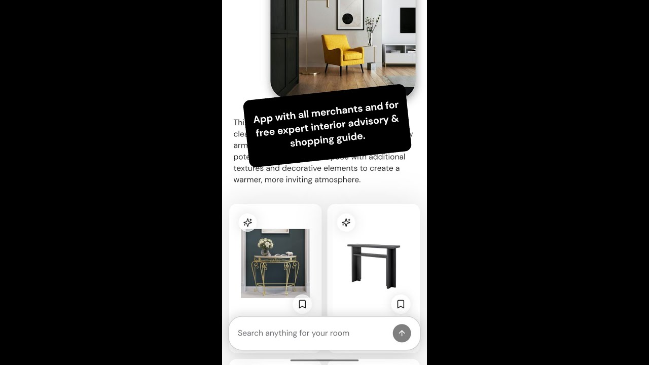 The best interior decorating app - your personal assistant for home shopping and furnishing