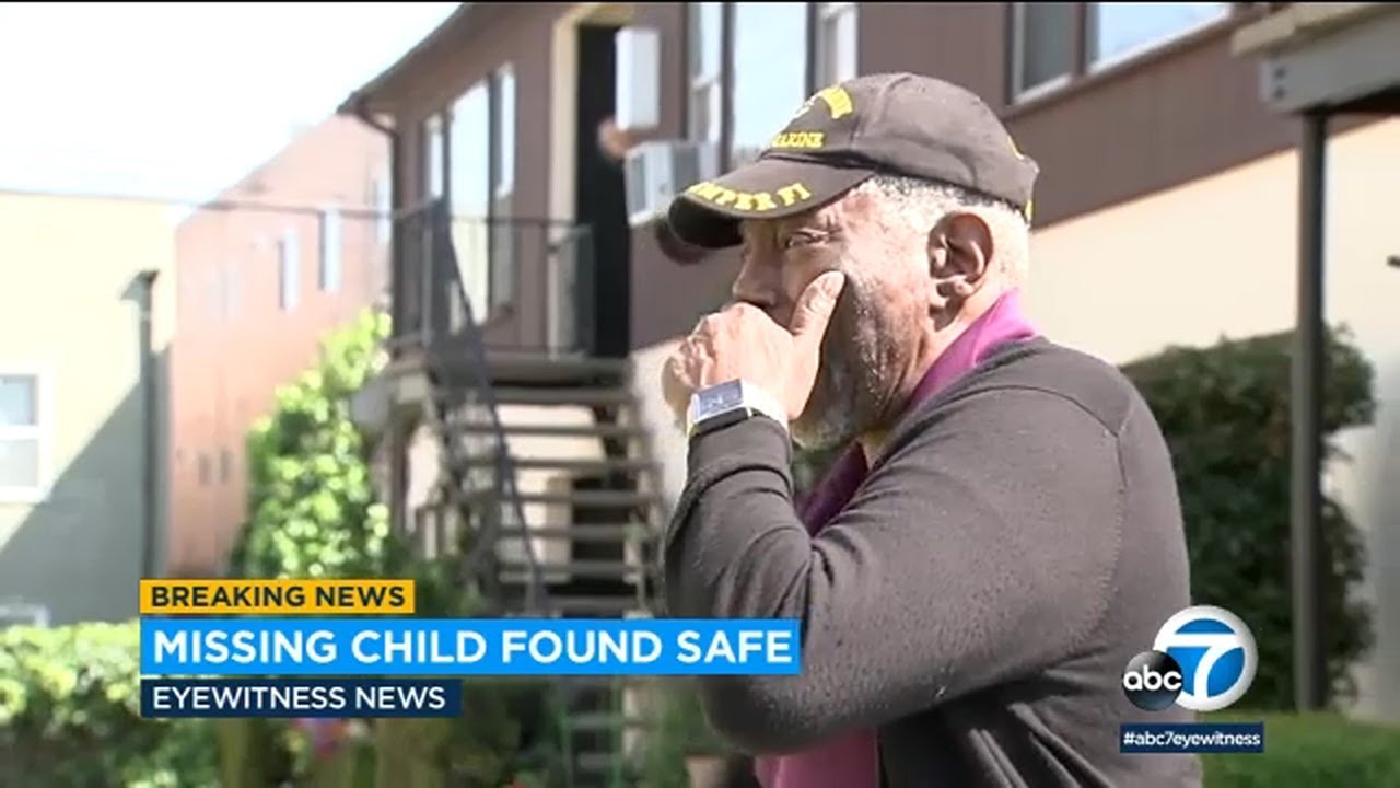 Grandfather holds back tears after 7-year-old boy found safe in LA