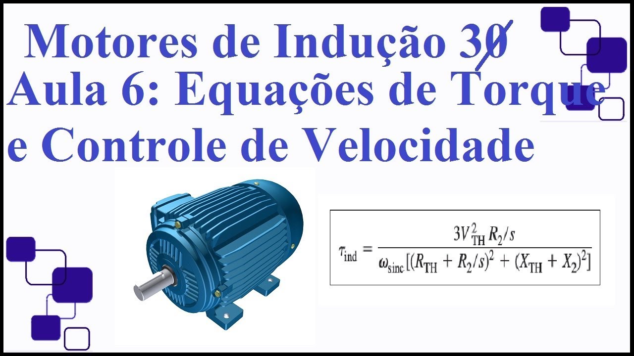 Motor de Indução Trifásico (6) Equação do Torque, Controle de Velocidade