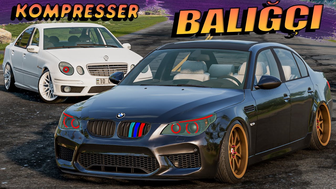 Məhəllə #6 Balığçı Uşağ Bmw E60 vs Varlı Uşaq w211 | Maşın Oyunları | BeamNG.Driver #malikbedelov