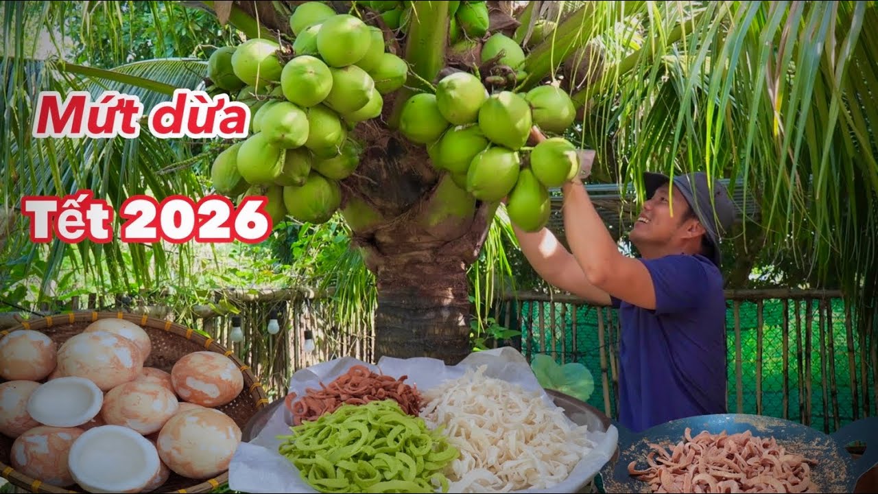 Làm Mứt Dừa 3 Vị Chuẩn Bị Ăn Tết 2026 | Cuộc Sống Nông Thôn