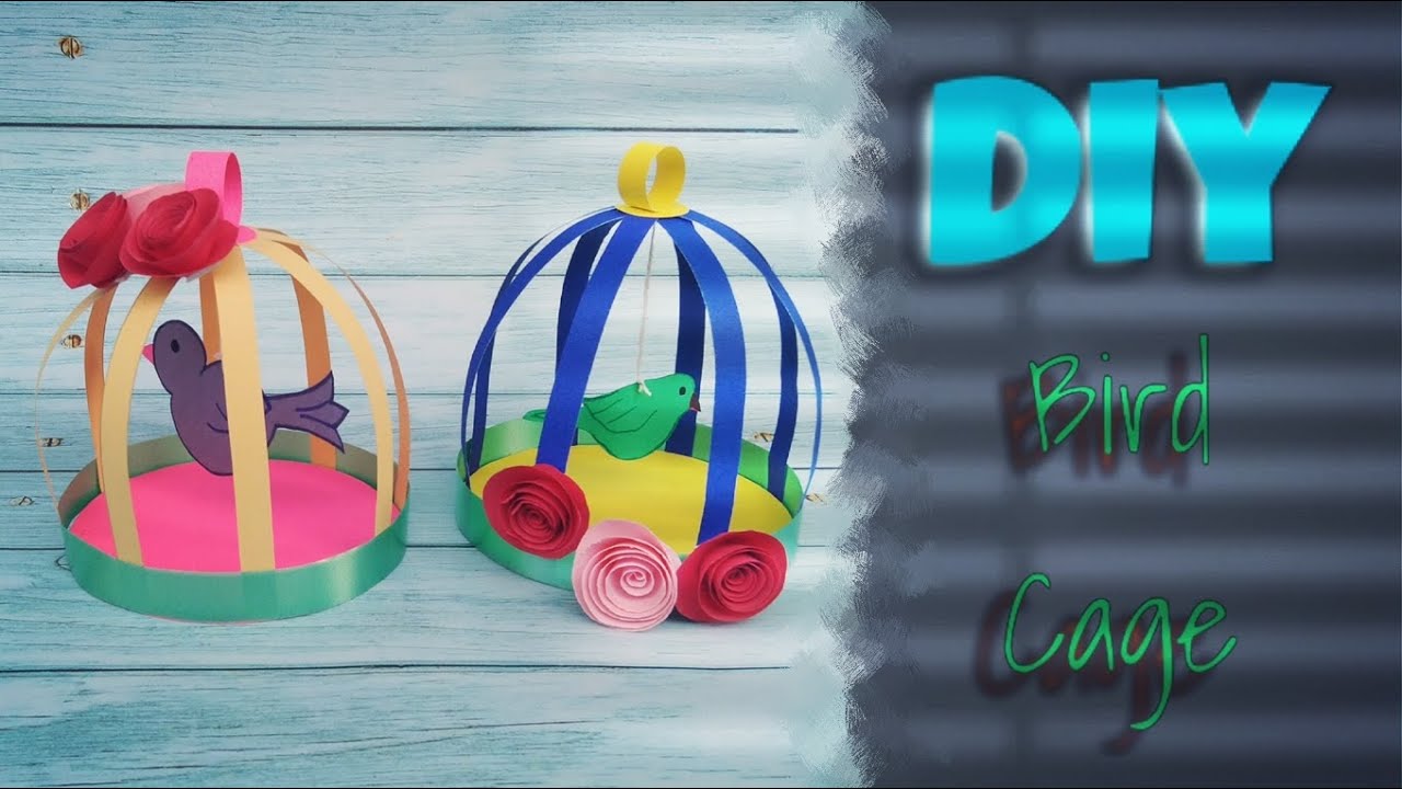 Paper bird cage || diy craft || craft for home decor || step-by-step tutorial