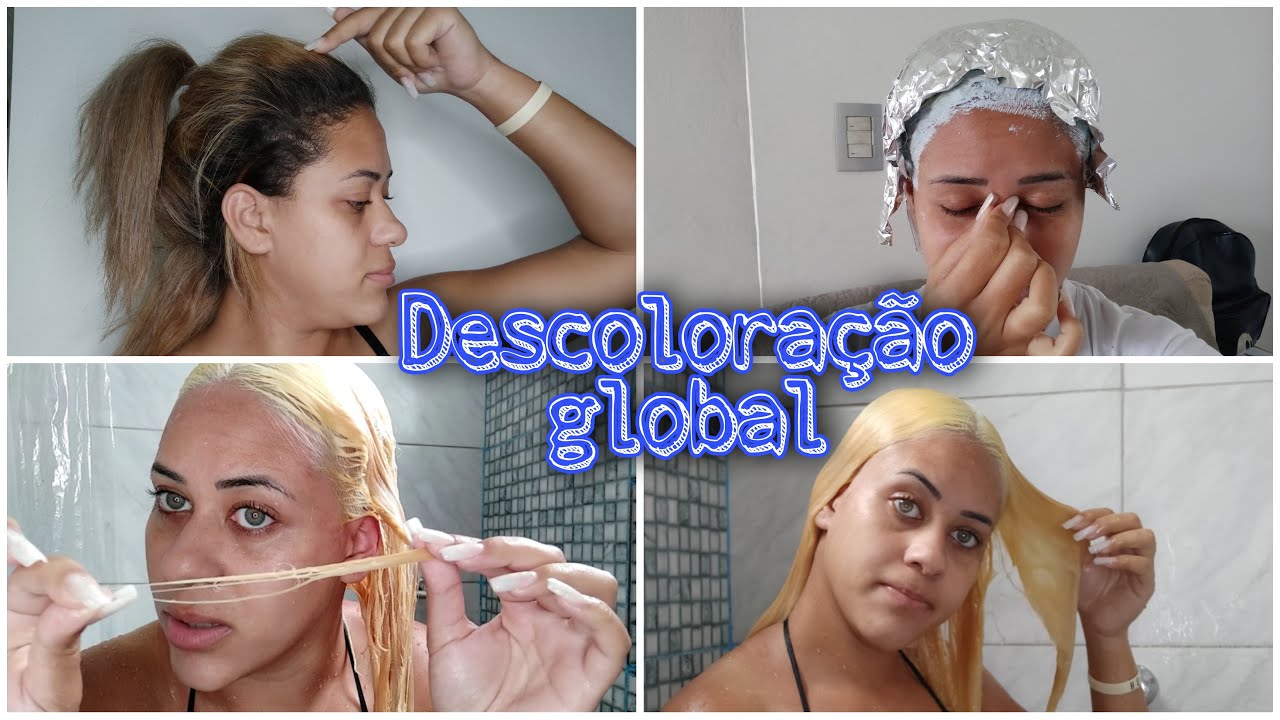 Descoloração global+ reconstrução milagrosa+ matização com lama negra da skala