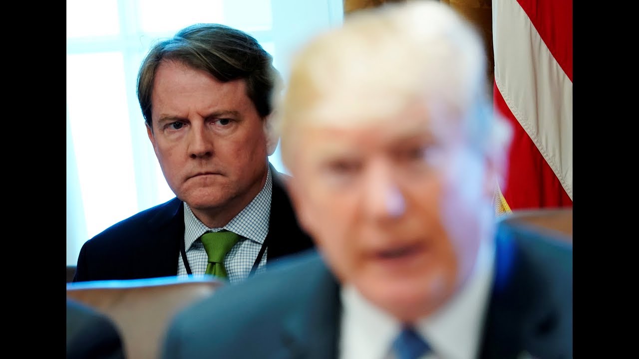 News Wrap: White House counsel Don McGahn to step down, Trump says