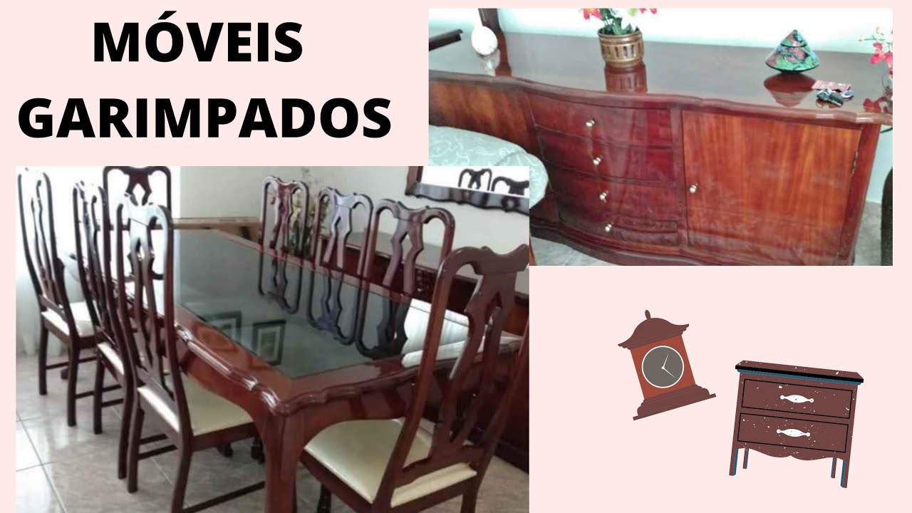 ACHEI LINDOS MÓVEIS NO GARIMPO/ MÓVEIS ANTIGOS/ MÓVEL GARIMPADO/ BUFFET E MESA ANTIGA 🕰