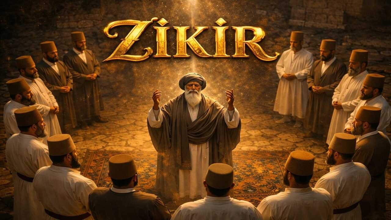 Zikir Sahnesi | Yapay zeka ile hazırlanmıştır.| zikir |