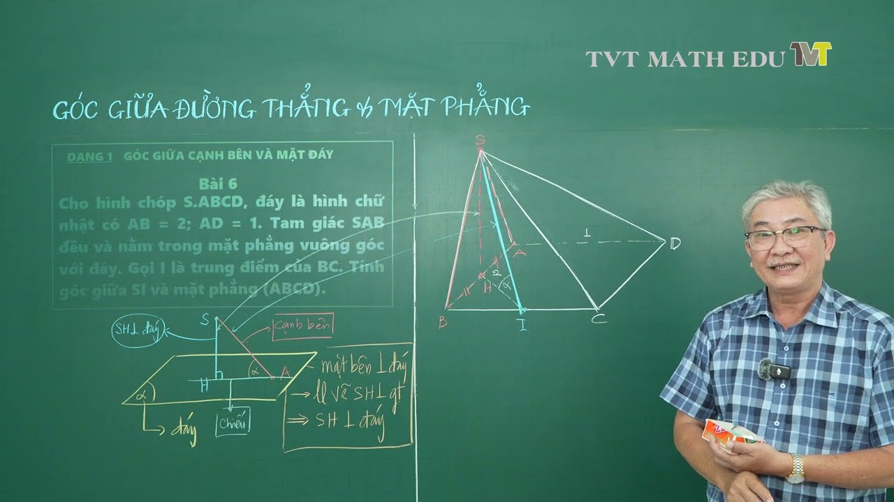 G&oacute;c Giữa Đường Thẳng V&agrave; Mặt Phẳng - Phương ph&aacute;p đơn giản b&agrave;i to&aacute;n, dễ &aacute;p dụng | Thầy Trần Văn To&agrave;n