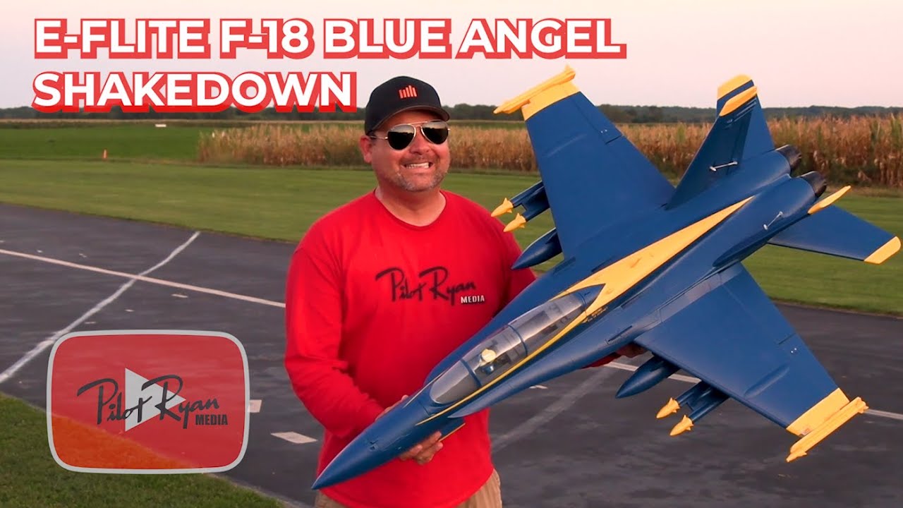 E-flite 80mm F-18 Blue Angel with Safe SHAKEDOWN