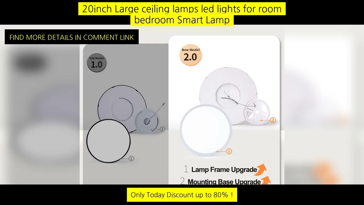 20Inch Large Ceiling Lamps Led Lights For Room Bedroom Smart Lamp Lighting