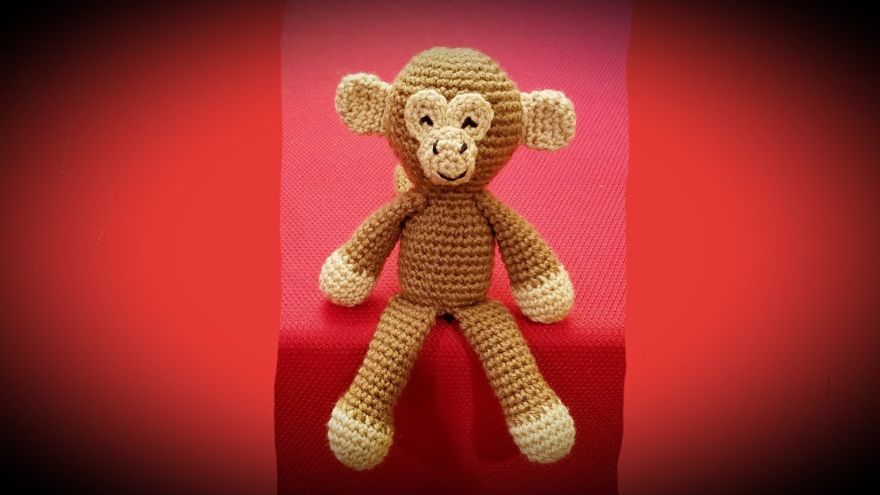 How to crochet a monkey. Amigurumi. PART ONE. Learn to crochet. Part two link in description
