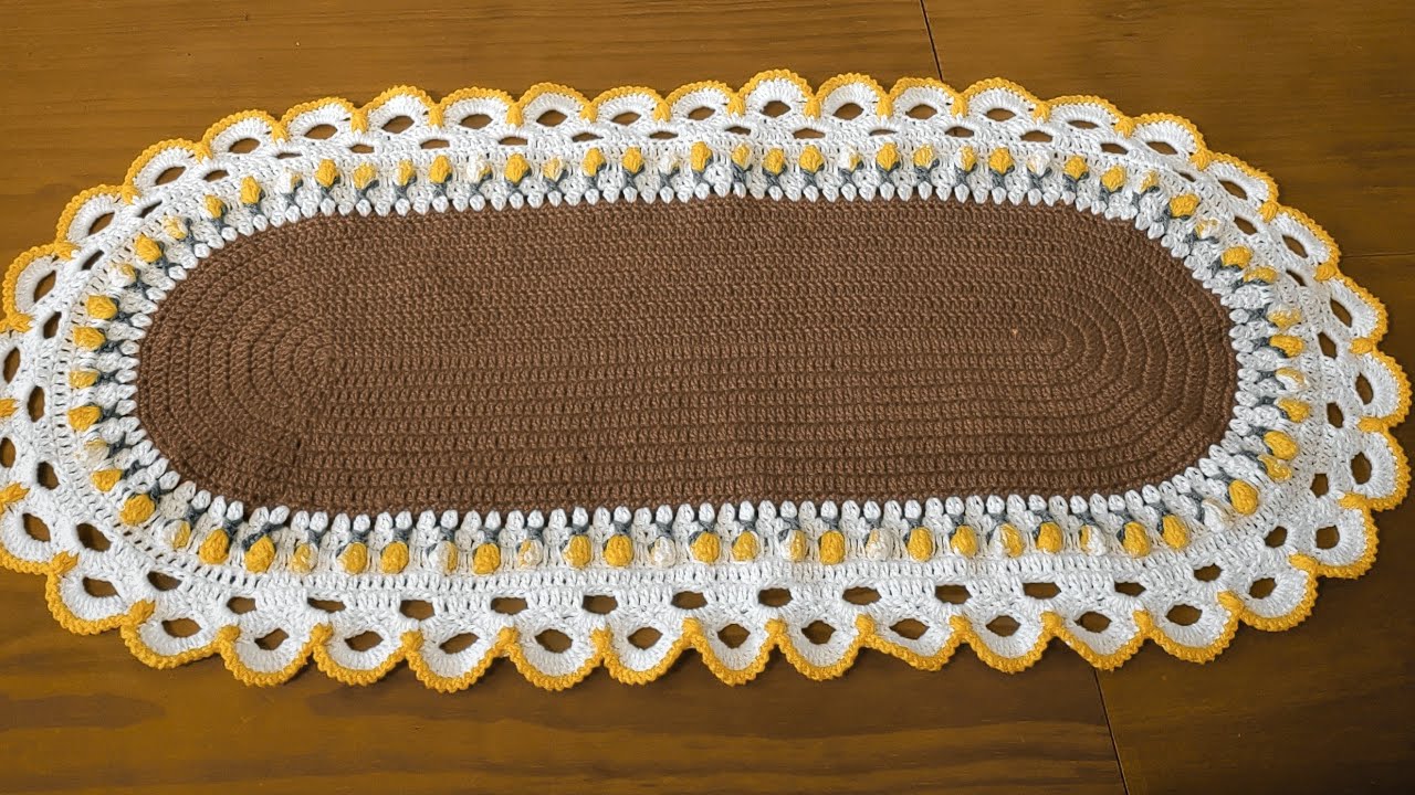 Crochet Medium Oval Tulip Doily