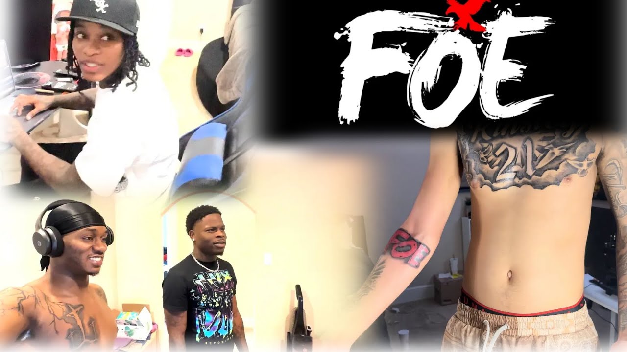 JAZZ MADE JORDAN GET HIS FOE TATTOO FINALLY 🥵😂 *I passed out filling in my chest*