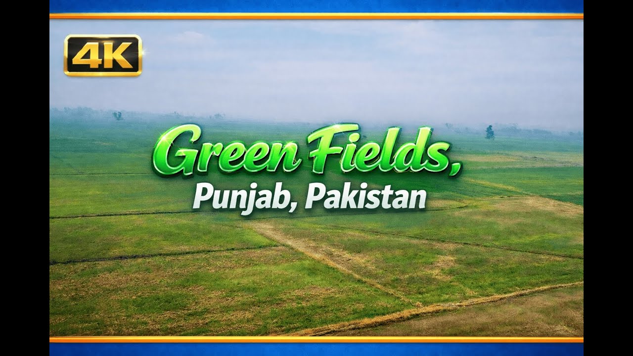 Green Fields of Punjab, Pakistan — Aerial Drone View | Nature, Agriculture & Rural Life in 4K