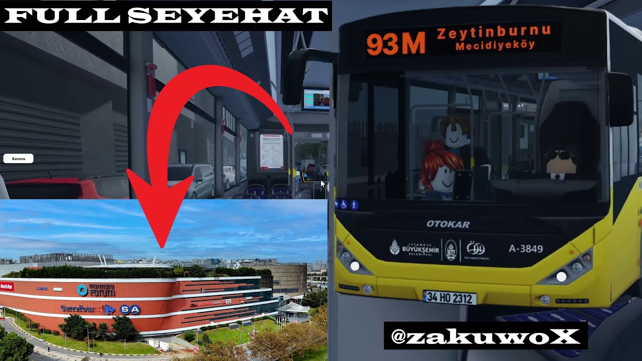 ZEYTİNBURNUNDAN MARMARA FORUM'A 93M İLE FULL SEYEHAT - IETT ISTANBUL SIMULATOR #roblox #iett