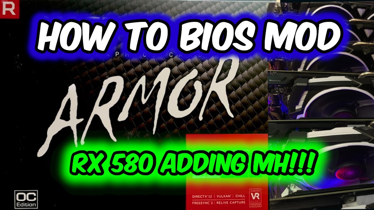 Установка для майнинга на GPU! Мод BIOS RX580 ARMOR X POLARIS
