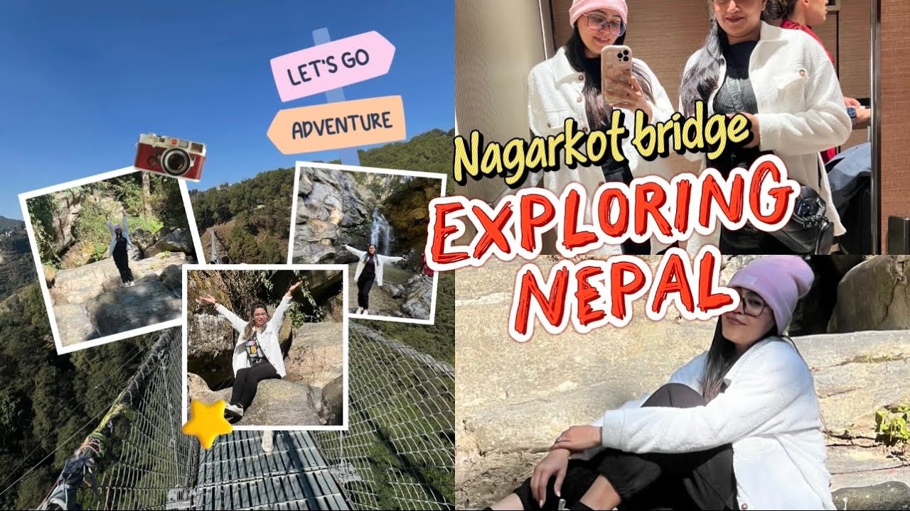 Пересечение этого моста — непростая задача 😨 | Исследование Нагаркота и скрытого водопада в Непале