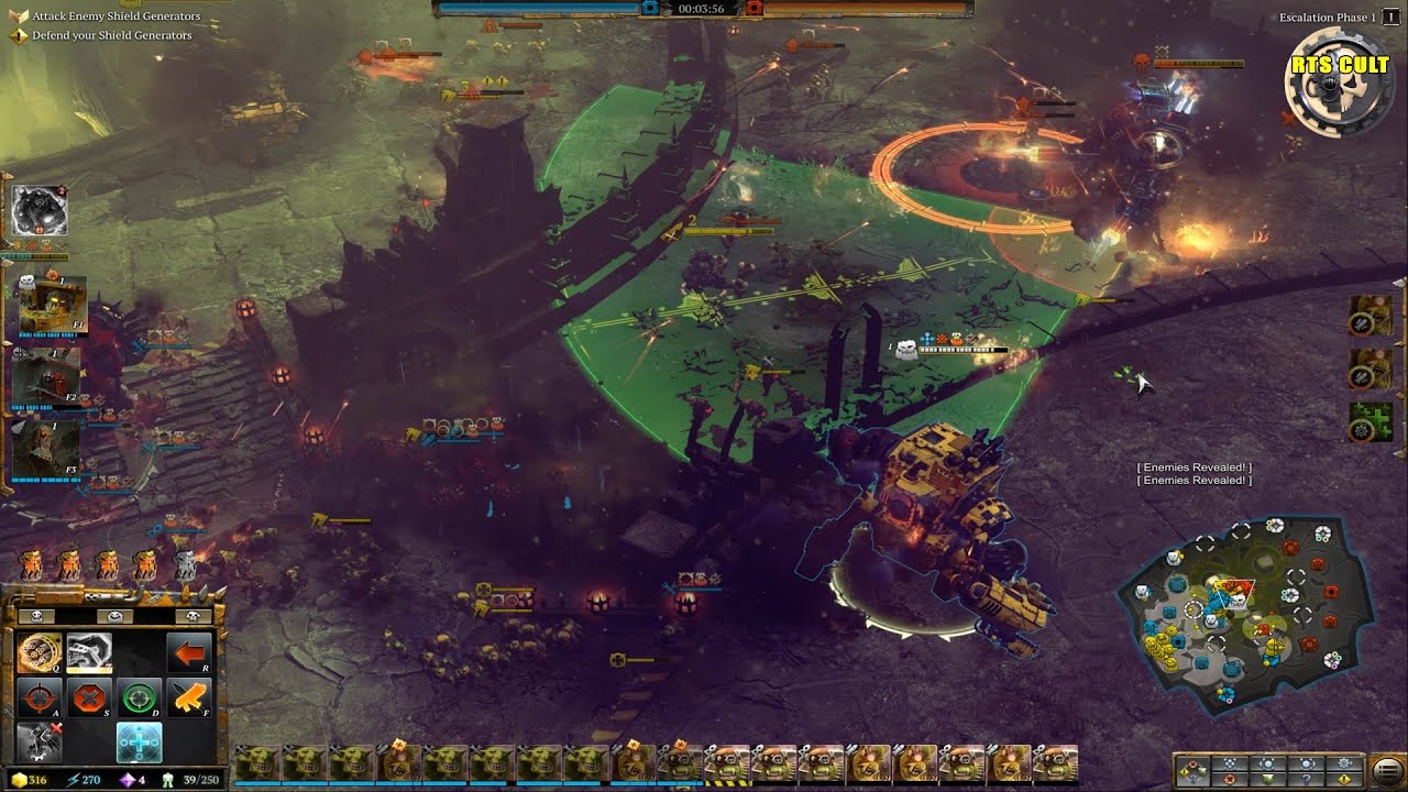 4v4 MASSIVE Ork WAAAGH! vs Imperial Fists Fortress &ndash; Dawn of War III Cinematic Carnage