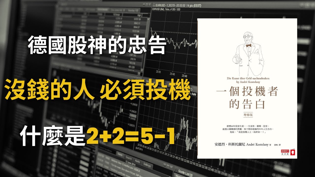 《一個投機者的告白 》股市為什麼是2+2=5-1｜資金+心理＝趨勢｜雞蛋理論｜科斯托蘭尼  (中文字幕）｜富人思維 說書