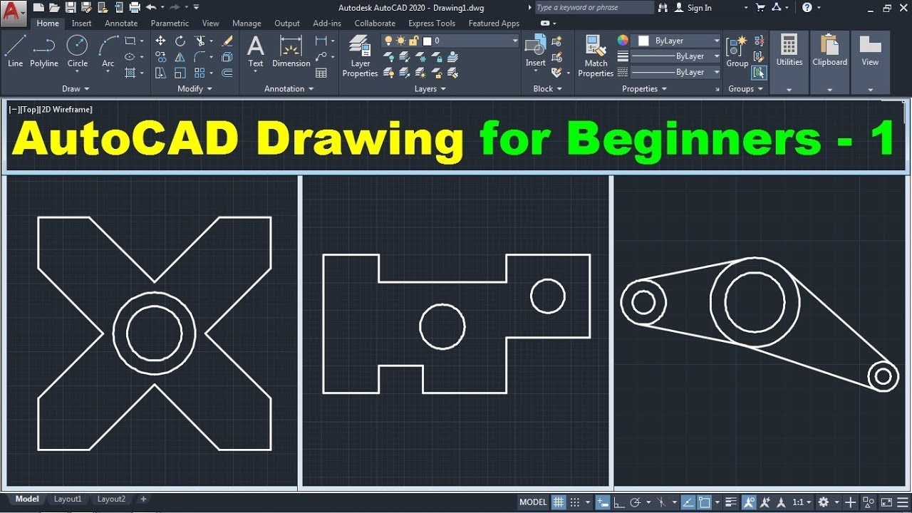AutoCAD Drawing Tutorial for Beginners - 1