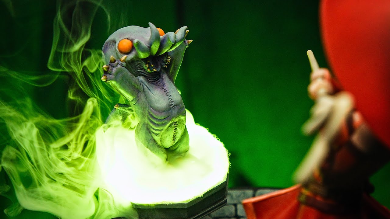 I made a glowing Baby Cthulhu (and the Wizard Girl who summoned him)