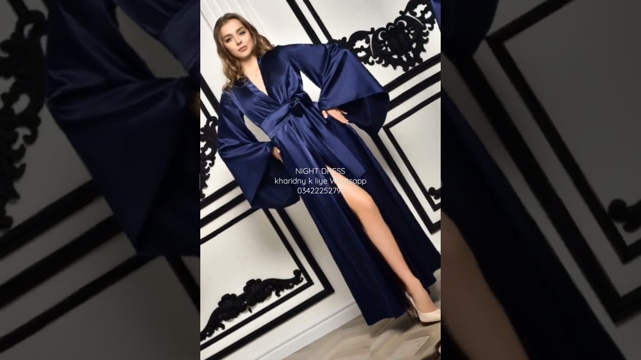 night dress silk nighty