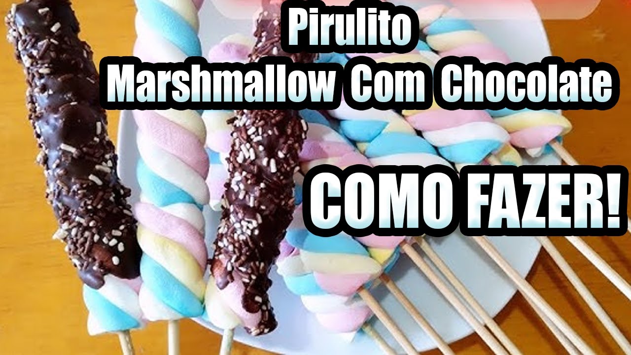 Pirulito de Marshmallow com Chocolate 🍫🍭 | Fácil, Rápido e Delicioso!