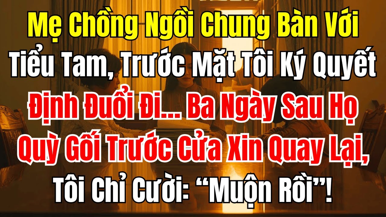 Câu Chuyện Gia Đình: Mẹ Chồng Ngồi Cùng Tiểu Tam Đuổi Tôi – 3 Ngày Sau Quỳ Gối Xin Quay Lại