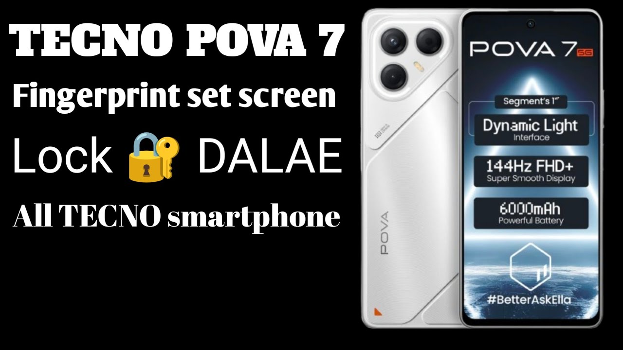 How to set fingerprint in Tecno Pova 7 All Tecno Smart Phone fingerprint set 
