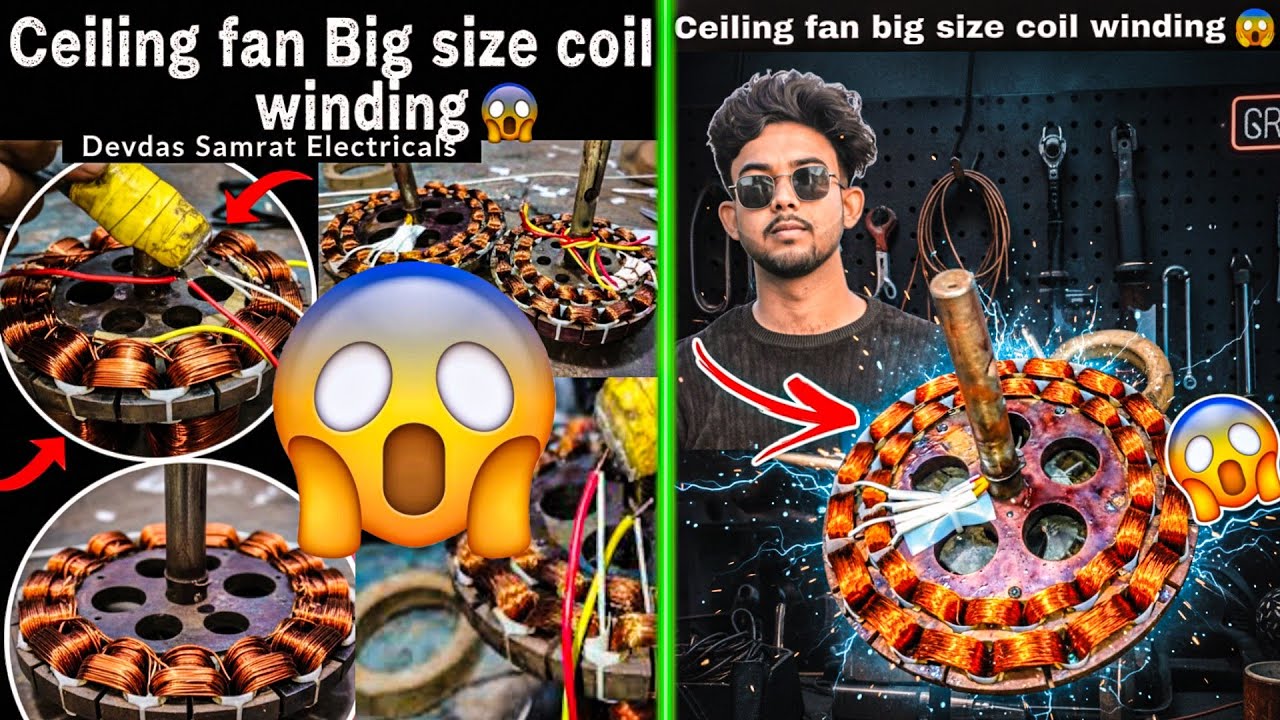 Ceiling fan big size coil winding 😱 | খুব সহজে কয়েল বাঁধিয়ে ফেলুন   | Devdas Samrat Electricals