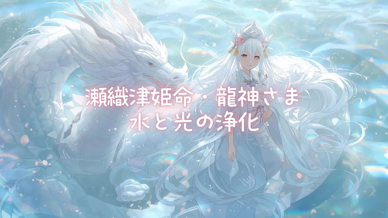 龍神さま💕🐉✨瀬織津姫命✨水と光の浄化✨白色虹龍姫ヒーリング✨