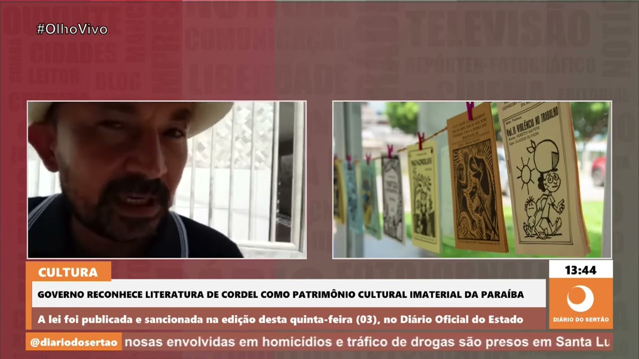 O Cordel é Patrimônio Cultural Imaterial da Paraíba por sugestão do poeta Hosmá Passos. 