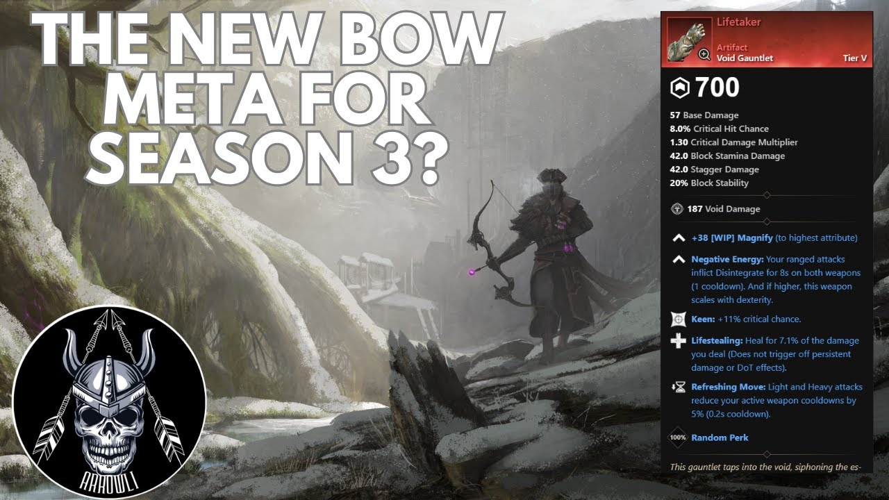 V/G ARTIFACT WITH BOW IS INSANE IN SEASON 3?!?! NEW WORLD BOW/VG PVP. VOID GAUNTLET ARTIFACT