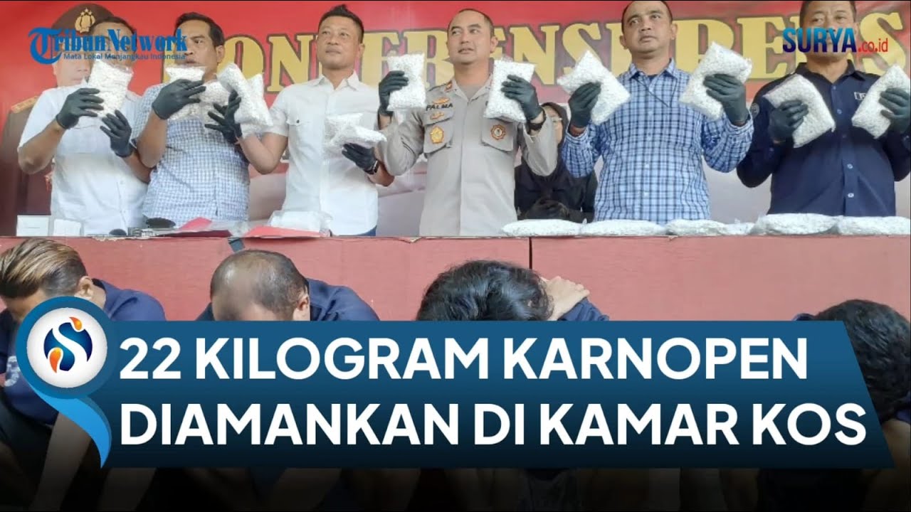 22 Kilogram Karnopen Disimpan di Kamar Kos Tuban, Pelaku Tak Berkutik Saat Polisi Dobrak Pintu