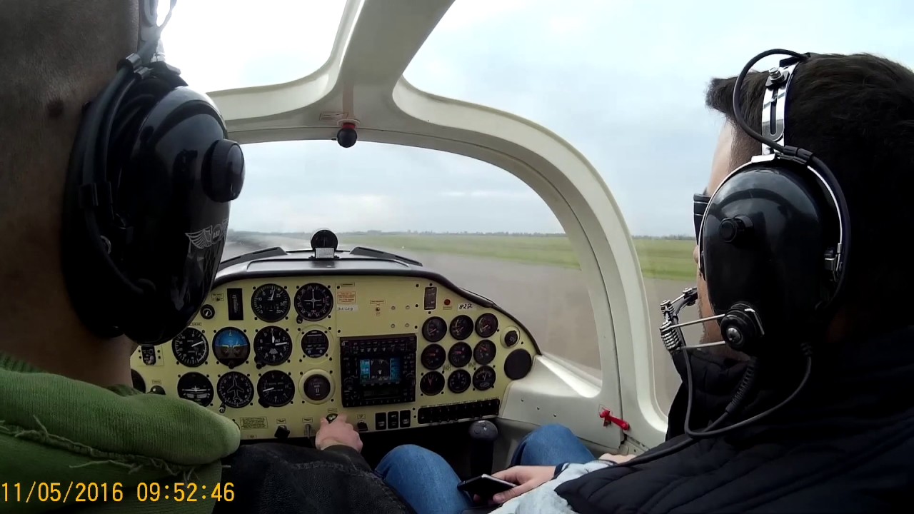 Cross Country Flight Hungary - Tecnam P2002JF cockpit view - LHUD Szeged