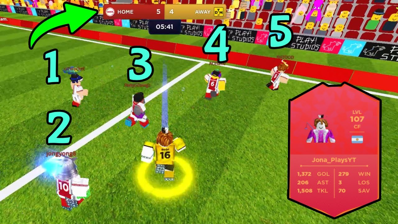 The GREATEST CLUTCH - 1v5 Goal saves the day⚽ (Super League Soccer Roblox)