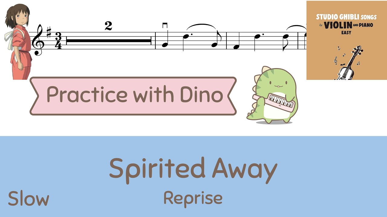 (Slow) Spirited Away - Reprise - Violin Tutorial