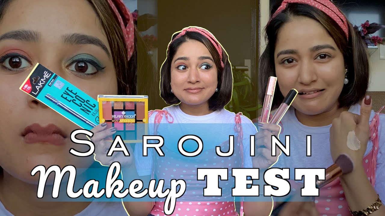 Trying SASTA Makeup From SAROJINI Nagar for the First Time | Is it WORTH IT?