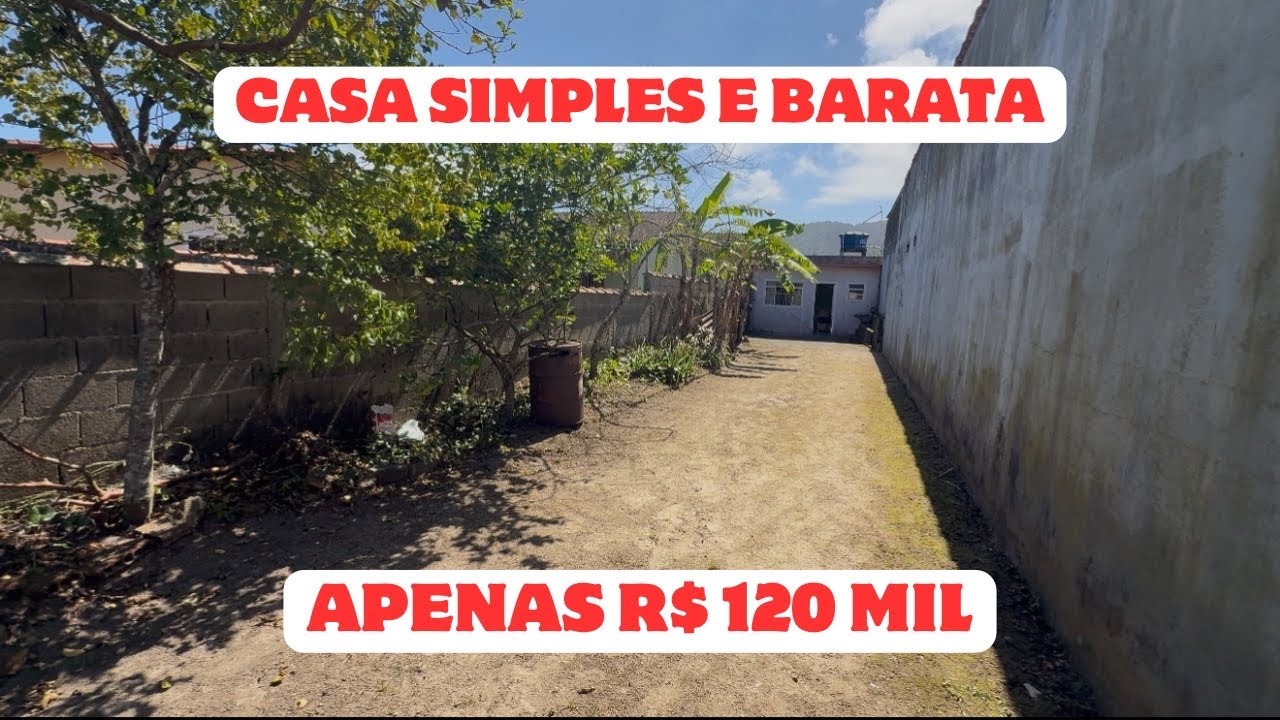 (VENDIDA)CASA SIMPLES E BARATA POR APENAS R$ 120 MIL EM ITANHAÉM/SP