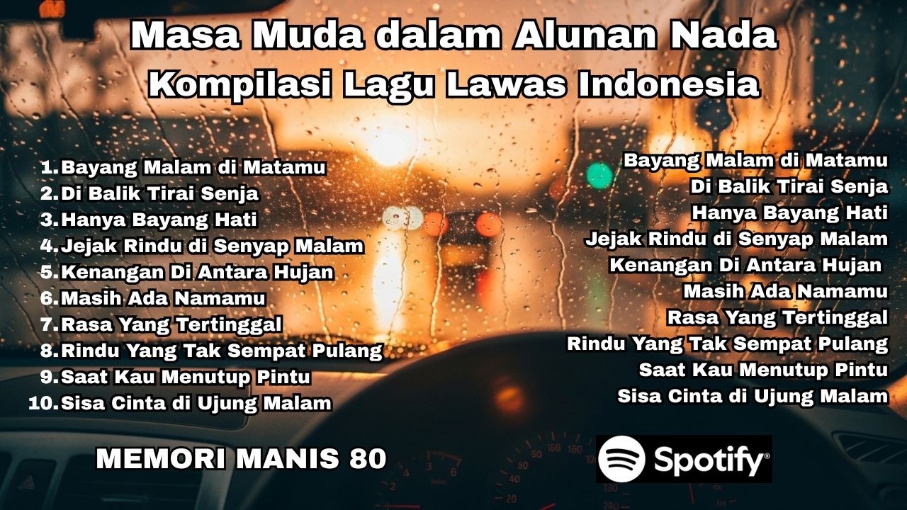 Kompilasi Lagu Lawas Indonesia | Masa Muda dalam Alunan Nada | MEMORI MANIS 80 (AI GENERATED)